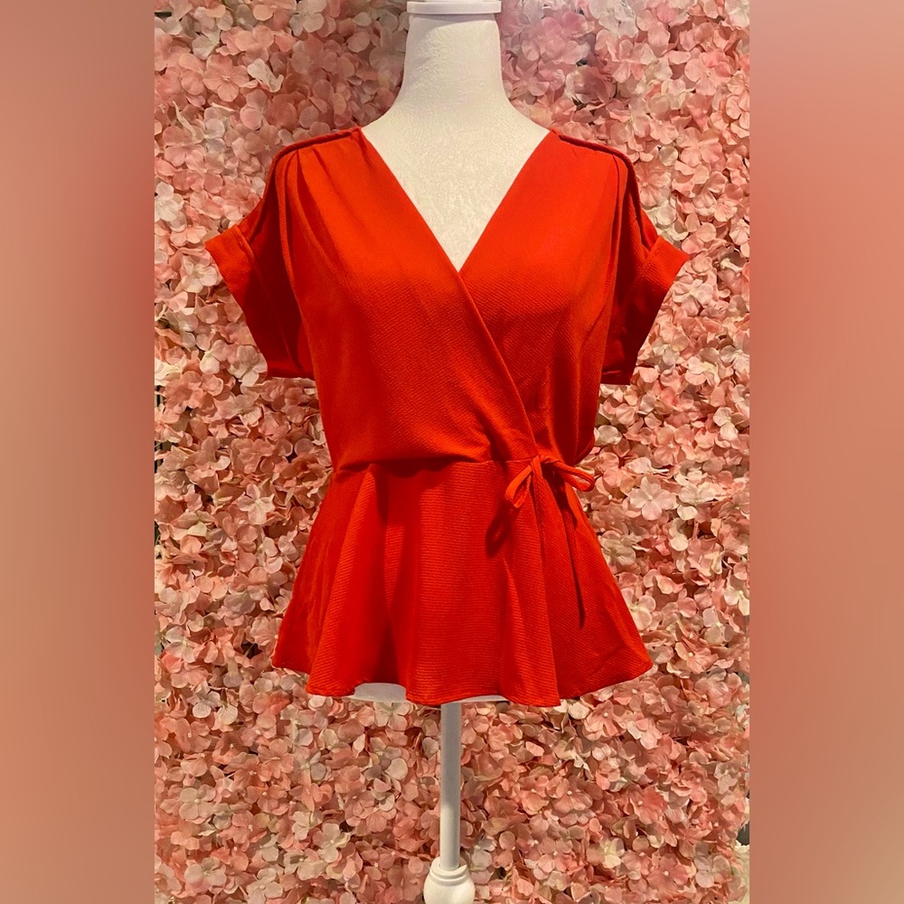 Monteau Mock Wrap Top
